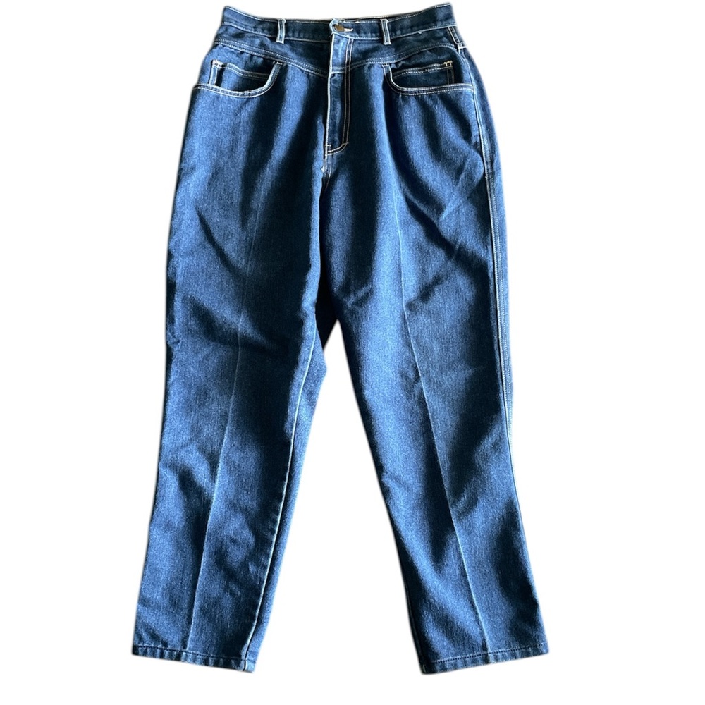 Fabriano vintage 80’s classic High-Waist blue ankle denim jeans